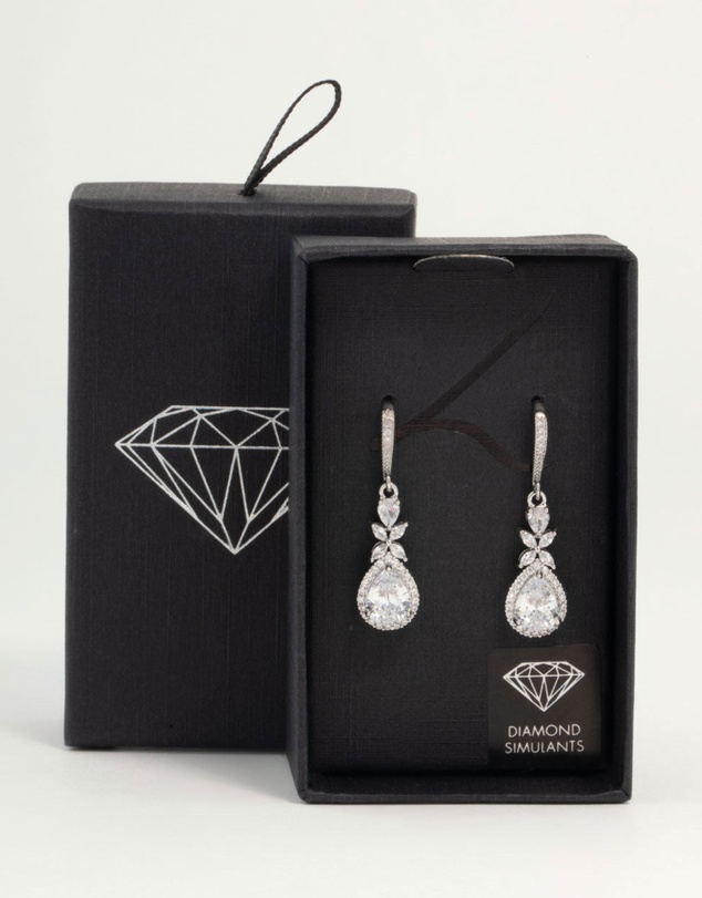 Lovisa - Silver Cubic Zirconia Halo Hook Earrings