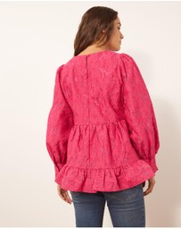 Atmos&Here Maternity  - Maternity Kaia Burnout Top