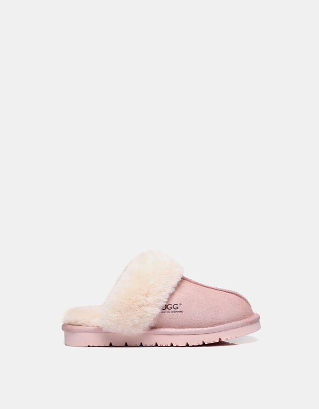 EVERAU - Australian Shepherd Ugg Muffin Slipper Cow Suede Upper House Shoes
