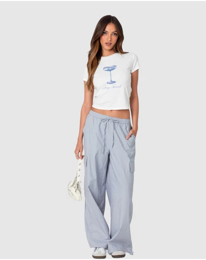 EDIKTED - Phoenix Linen Look Cargo Pants