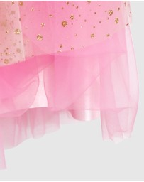 Pink Poppy - Pirouette Princess Dress with Rose Gold Glitter Print