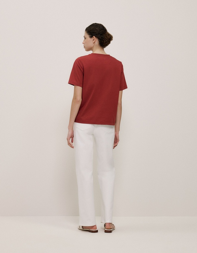 Trenery - Australian Cotton Classic T-shirt in Russet