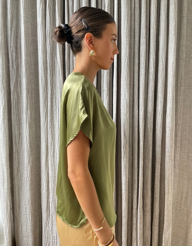 SILK MAGNOLIA - 100% Silk T-shirt
