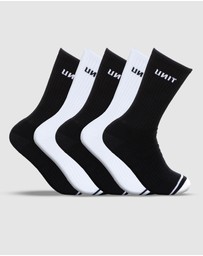 UNIT - UNIT Crew Hi Lux Men's Socks - 5 Pack