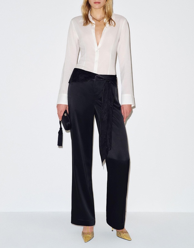 Reformation - Mina Satin Tie Pants