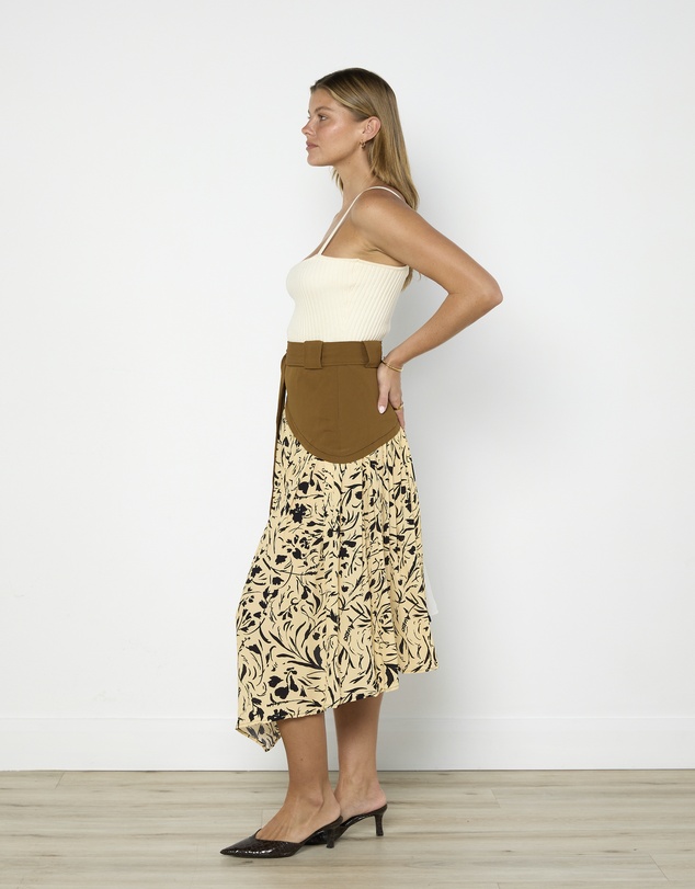 Cirkular - Pre-Loved - Proenza Schouler Asymmetric Belted Midi Skirt