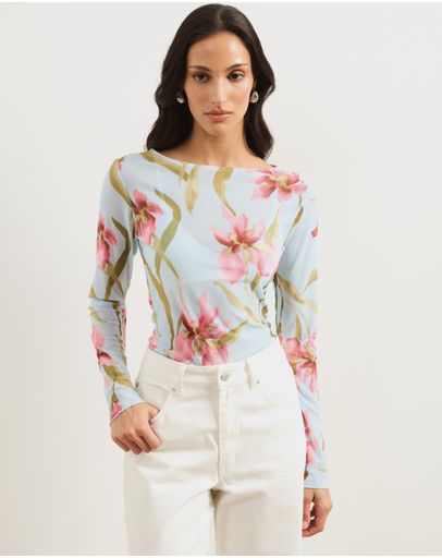 Blue Floral Print