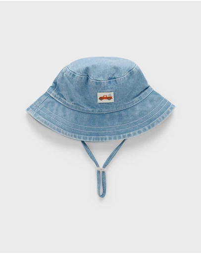 Purebaby - Denim Sun Hat-Kids-Babies