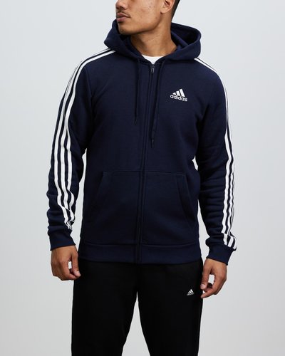 Essentials Fleece 3-Stripes Full-Zip Hoodie