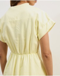 Atmos&Here - Jaci Linen Blend A-Line Shift Midi Dress