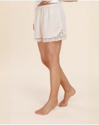 Gingerlilly - Valencia Linen Lace Shorts