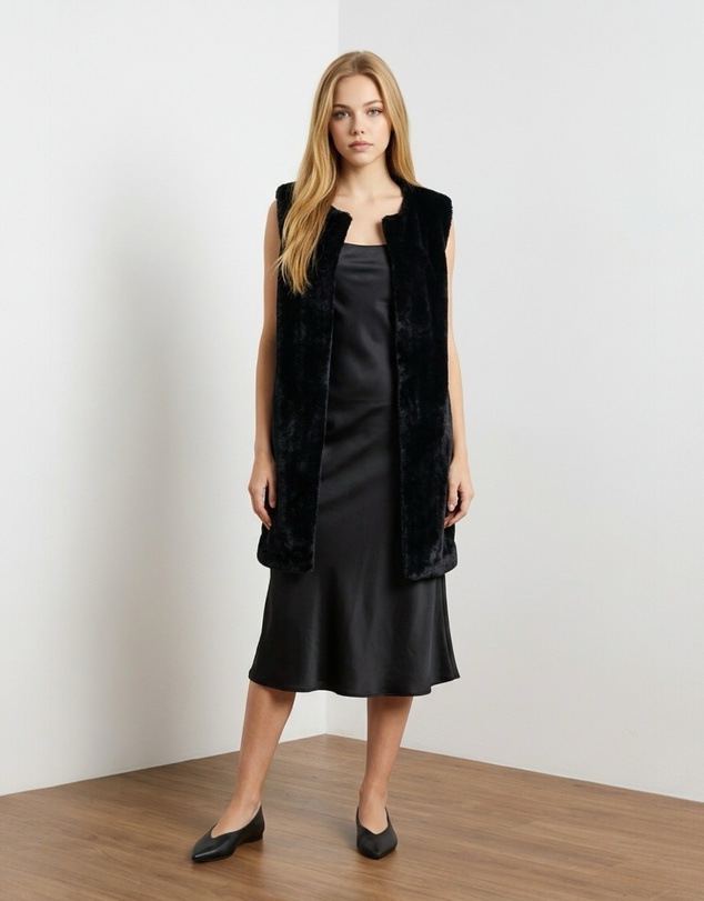 Mossée - Eliana Long Faux Fur Vest
