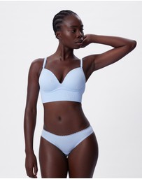 Bras N Things - Daisy Chain Wirefree L/Line Bra - Light Blue