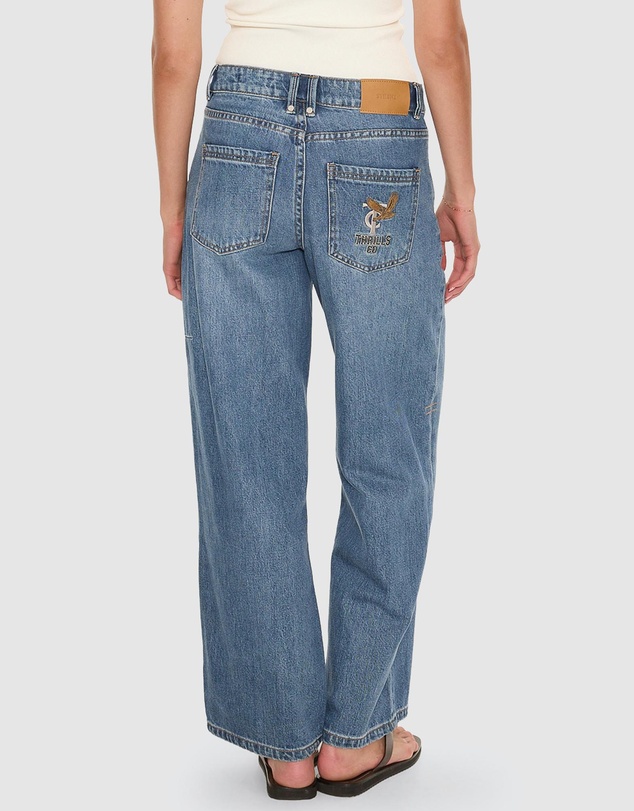 Thrills - Billie Low Rise Baggy Embro Jeans