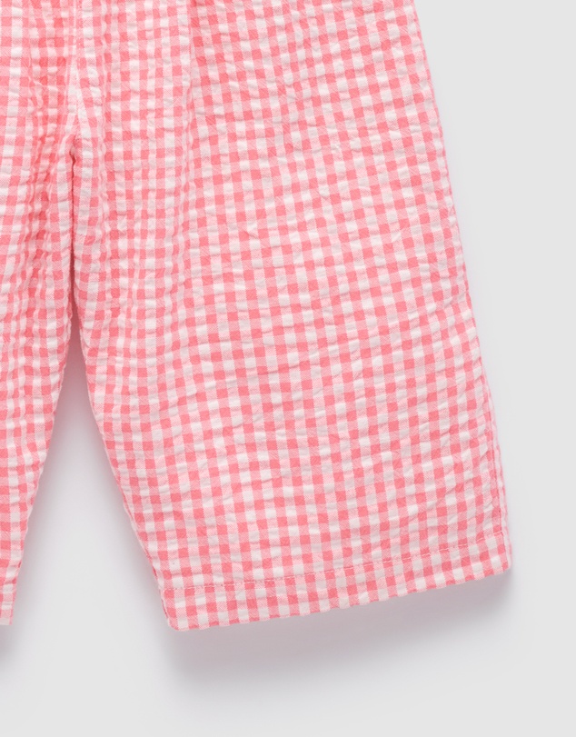 Purebaby - Gingham Baggy Pants- Kids-Babies
