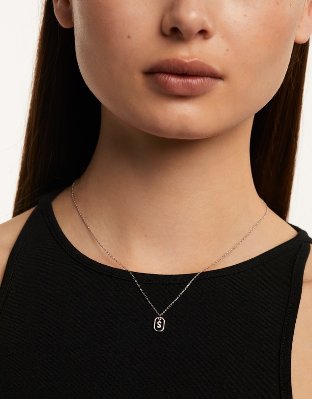 PDPAOLA - Mini Letter S Silver Necklace