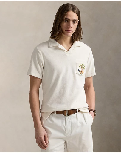Polo Ralph Lauren - Custom Slim Embroidered Terry Polo Shirt