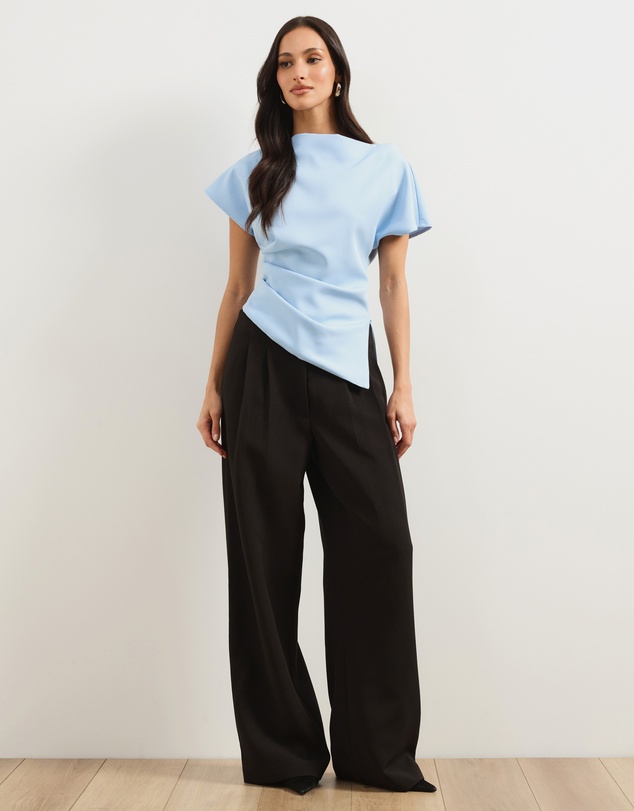 Atmos&Here - Jade High Rise Tailored Pants With Pleats