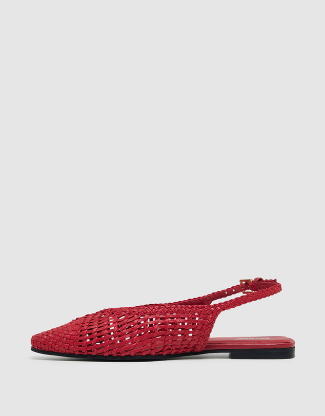 Oxford - Eva Woven Nappa Slingback Shoes