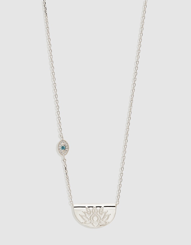By Charlotte - Eye of Peace Lotus Necklace