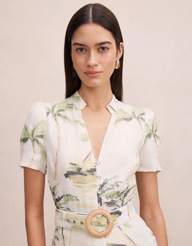 Forever New - Bree Printed Shirt Midi Dress