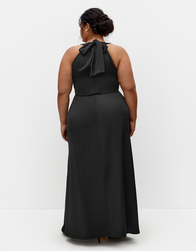 City Chic - Plus size Celina Halter Maxi Dress - black