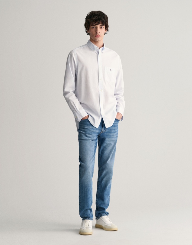 Gant - Regular Fit Classic Banker Stripe Poplin Shirt