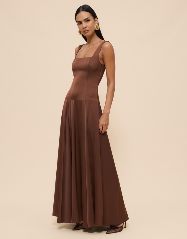 CHANCERY - Serena Drop Waist Square Neck Maxi Dress