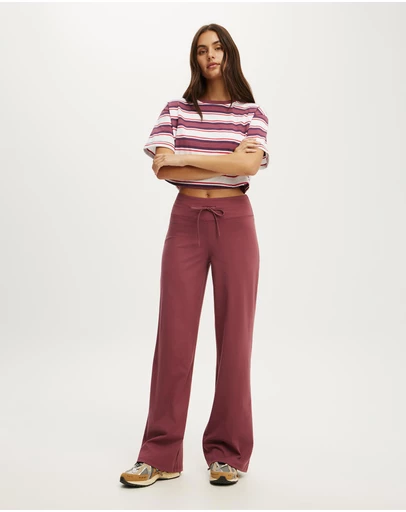 Cotton On Body Active - Ultra Soft Tie Front Wide Leg Pant