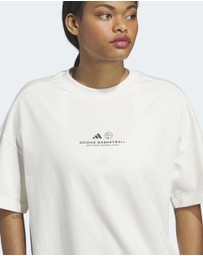adidas Performance - ADIDAS WORLD WIDE HOOPS GRAPHIC TEE Womens