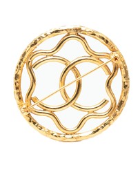 Pre-Loved by Azura Reborn - Pre-Loved CC Gold Plated Round Brooch