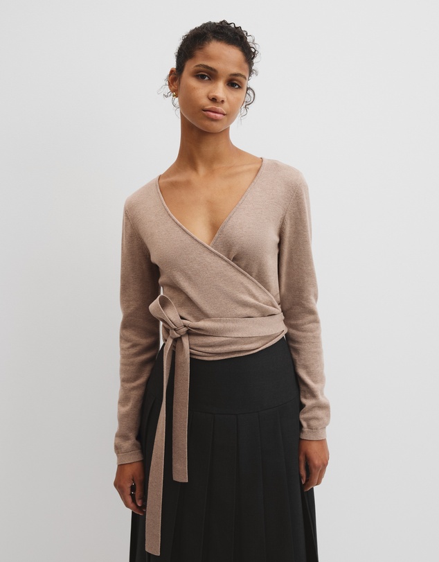 Country Road - Merino Button Detail Wrap Knit