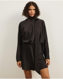 Atmos&Here - Dani Scarf Satin Mini Dress