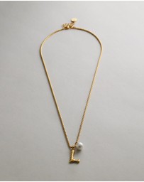 Zahar - Pearl Letter L Necklace