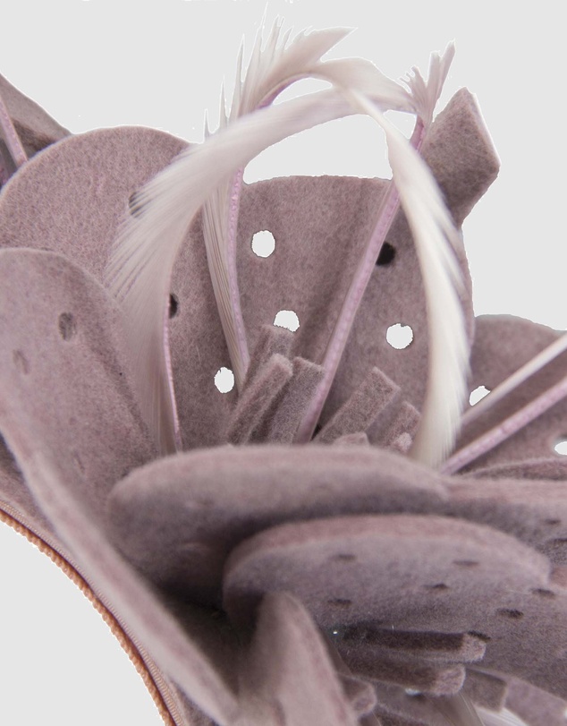Max Alexander - Felt Dusty Pink Flower Fascinator