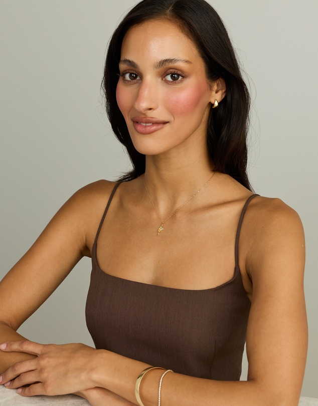 Michael Hill - Citrine & White Topaz Aperol Spritz Cocktail Pendant in 18kt Gold Vermeil