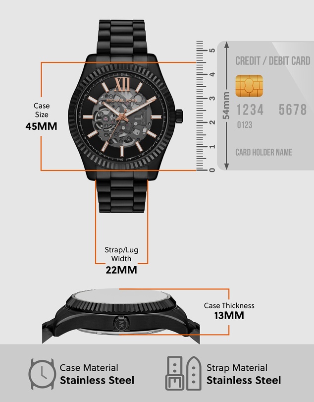 Michael Kors - Lexington Black Analogue Watch