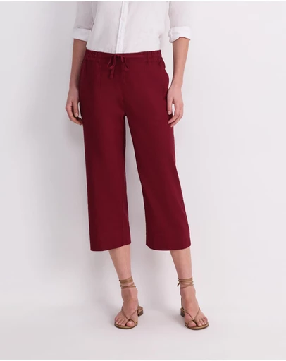 Sportscraft - Rosa Crop Linen Pant