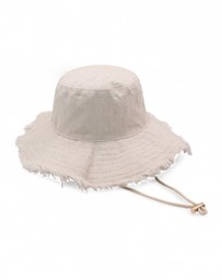 Morgan & Taylor - Cleo Linen-Blend Bucket Hat in Beige