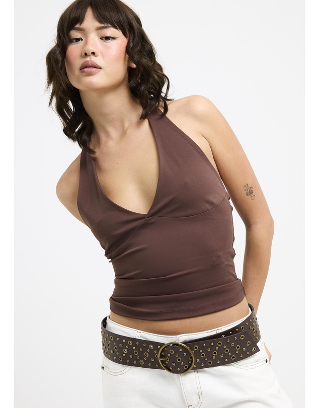 General Pants Co. Basics - Plunge Halter Top