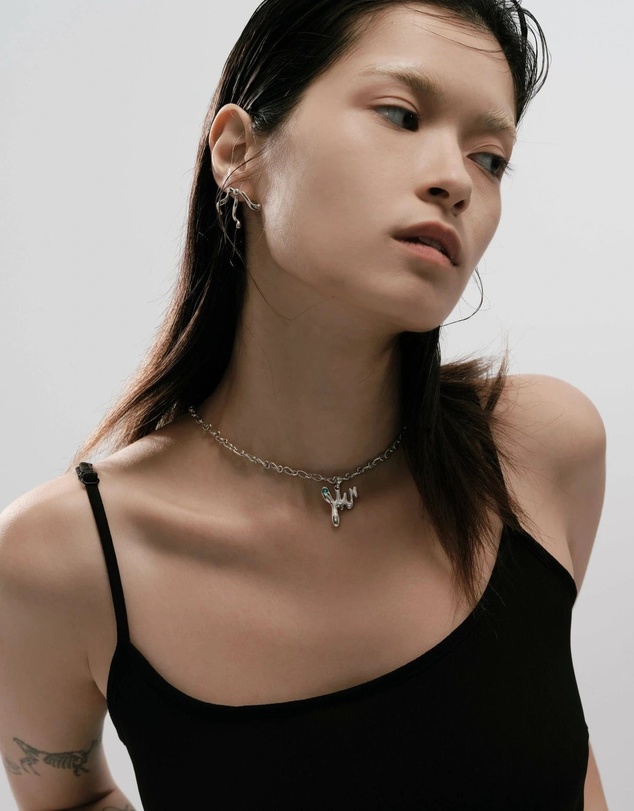 Graedance - Scorpio Aquamarine Pendant on Eclipse Necklace