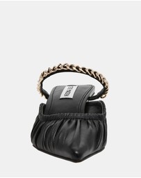 Steve Madden - Small-Talk Black Leather Heels