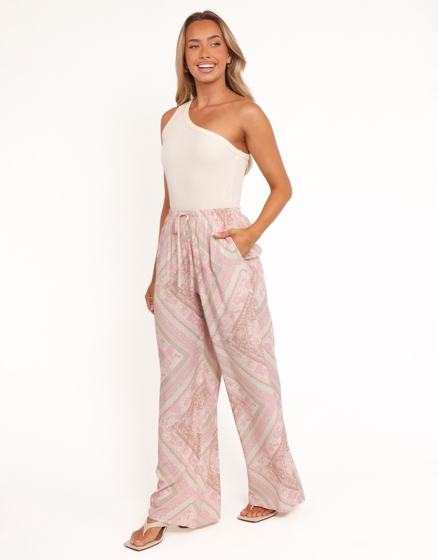 Petal & Pup - Varia Wide Leg Pant - Sage Paisley
