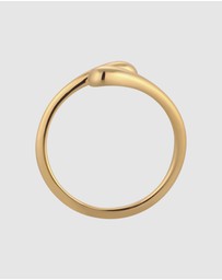 Elli Jewelry - Ring Minimalist 925 Sterling Silver Gold-Plated