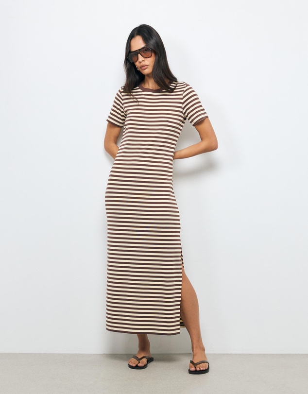 AERE - Vita Stripe T-Shirt Dress