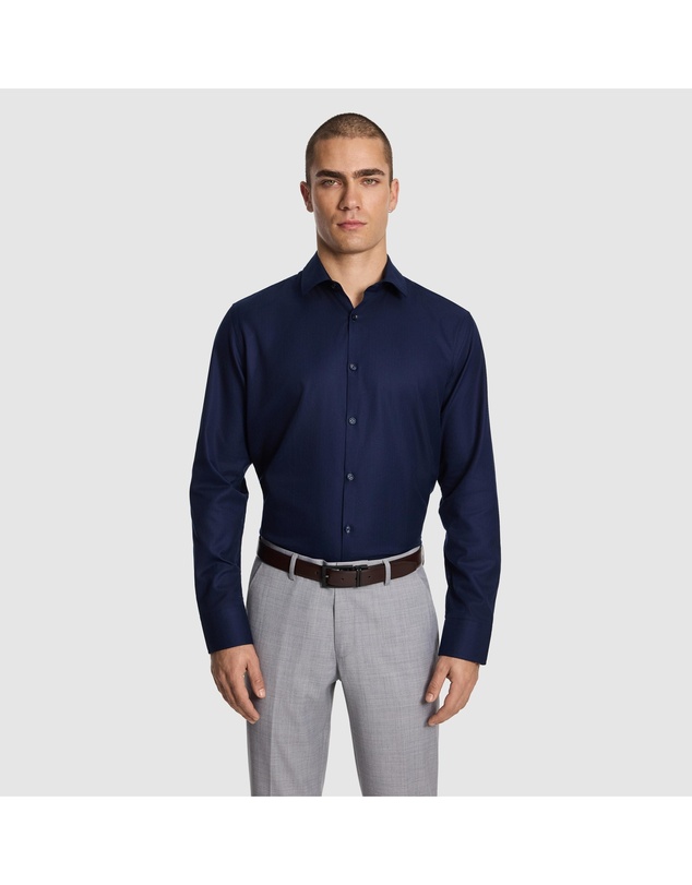 yd. - Monaco Pure Cotton Textured Dress Shirt