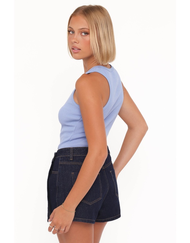 Petal & Pup - Ari Ribbed Tank Top - Cornflower Blue