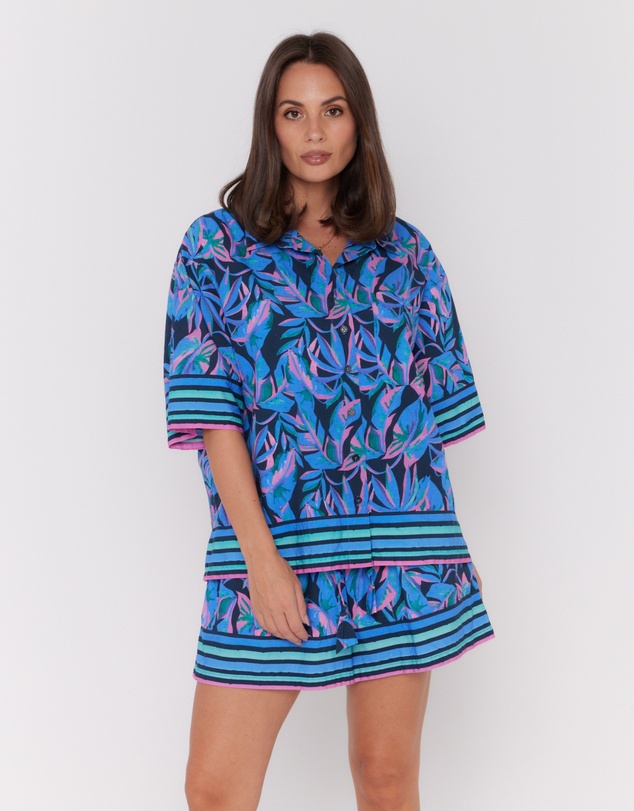 ALEXANDRA - Rise Shirt Navy Floral Print