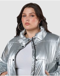 Sunday In The City - Superfly Silver Puffa Jacket