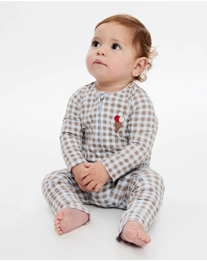 Cotton On Kids - Growie Long Sleeve Zip Romper